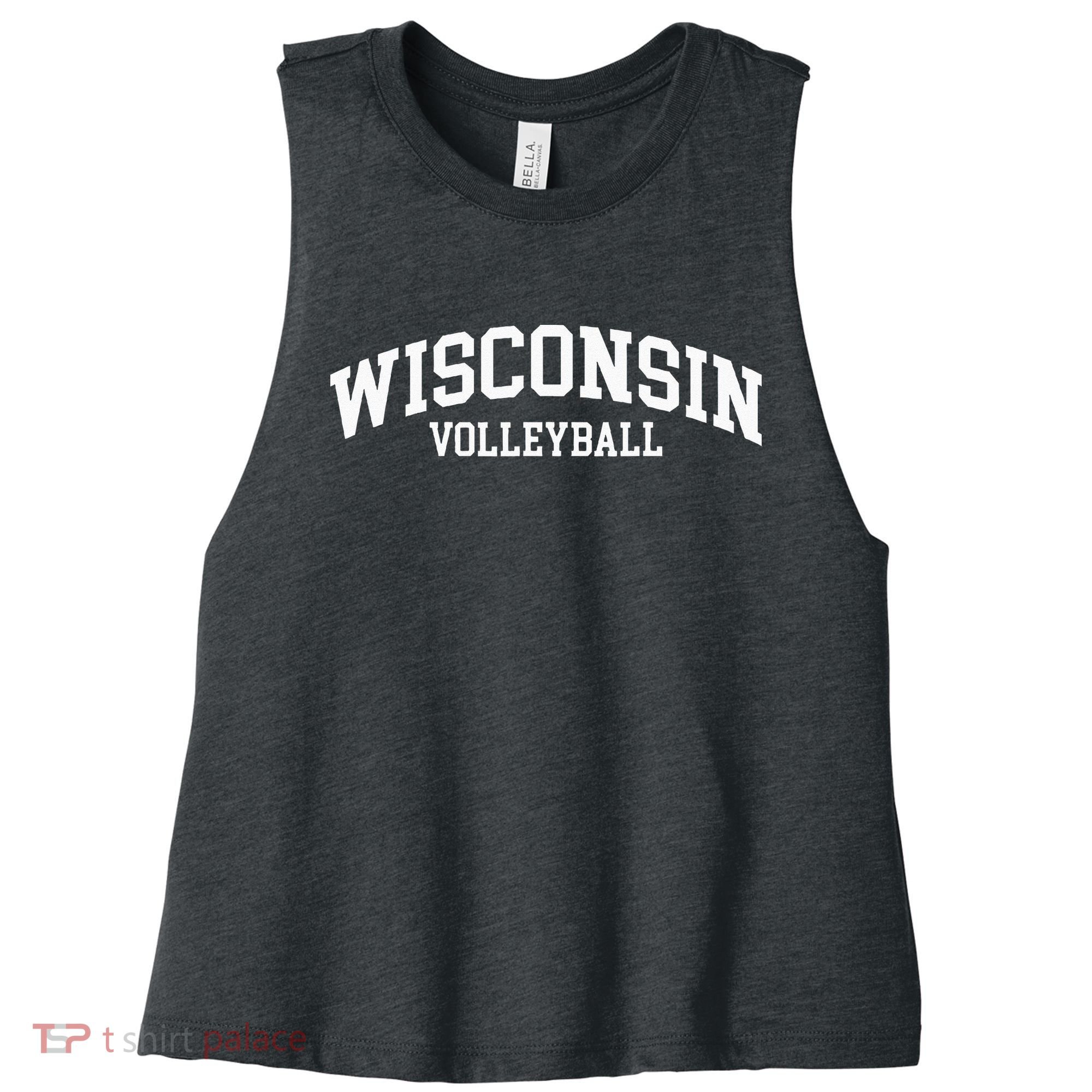 Wisconsin Volleyball Women's Racerback Cropped Tank