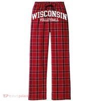 Wisconsin Volleyball Women's Flannel Plaid Pajama Pants thumb 0