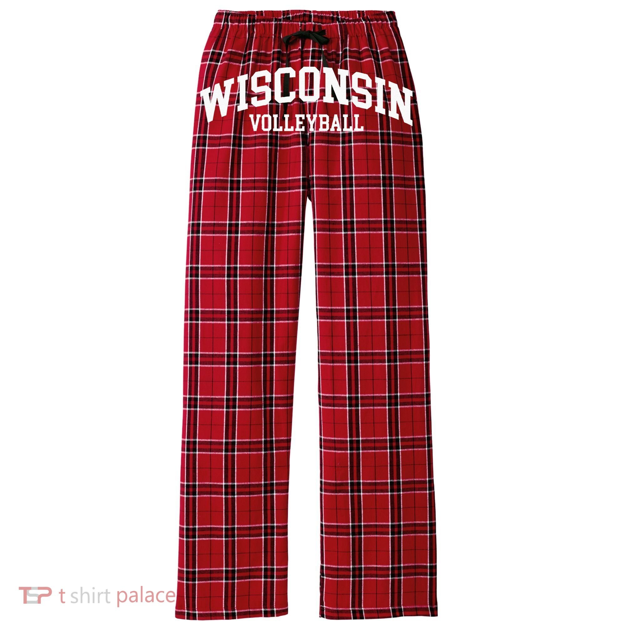 Wisconsin Volleyball Women's Flannel Plaid Pajama Pants