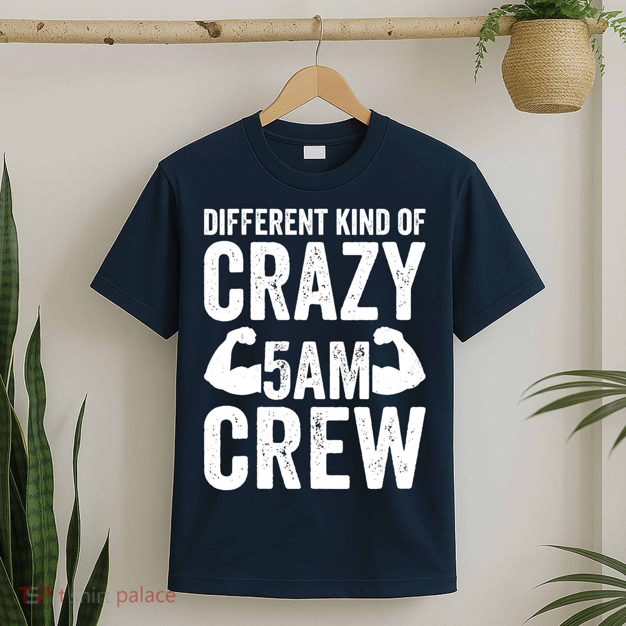 Wo Vintage Workout Squad 5AM Crew Funny Gym Quote Retro VNeck T-Shirt