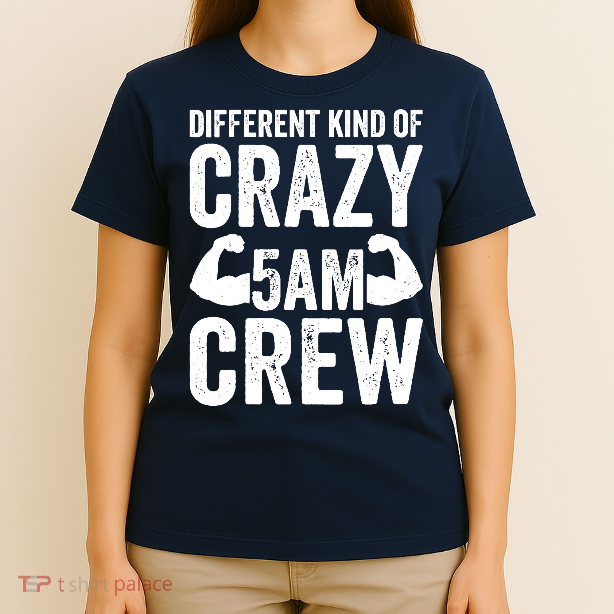 Wo Vintage Workout Squad 5AM Crew Funny Gym Quote Retro VNeck T-Shirt