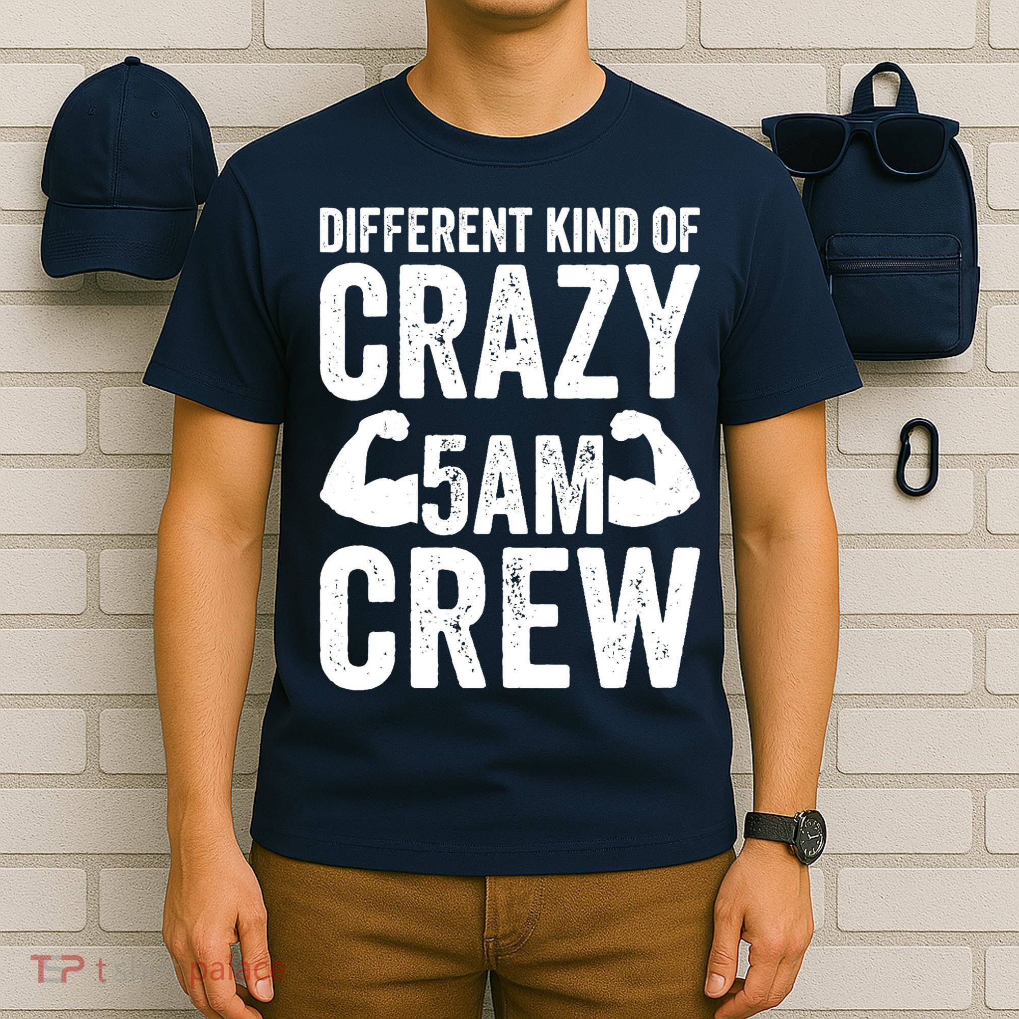 Wo Vintage Workout Squad 5AM Crew Funny Gym Quote Retro VNeck T-Shirt