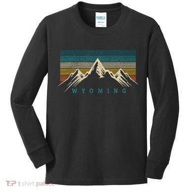 Wyoming Vintage Kids Long Sleeve Shirt