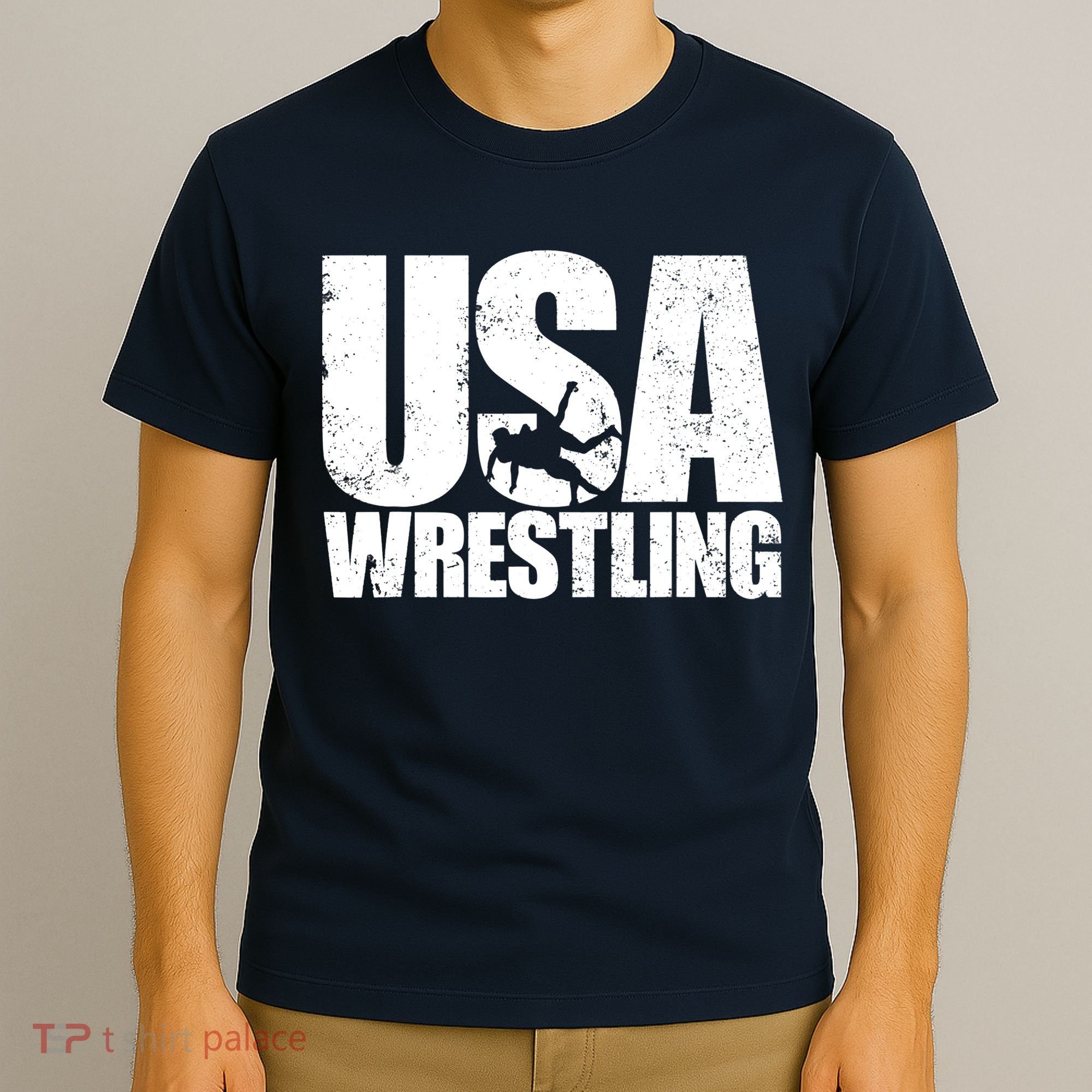Wrestling Vintage Wrestler Christmas For Boy T-Shirt