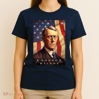 Woodrow Wilson 28th President Of The United States Portrait T-Shirt thumb 4