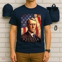 Woodrow Wilson 28th President Of The United States Portrait T-Shirt thumb 6