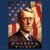 Woodrow Wilson 28th President Of The United States Portrait T-Shirt thumb 7