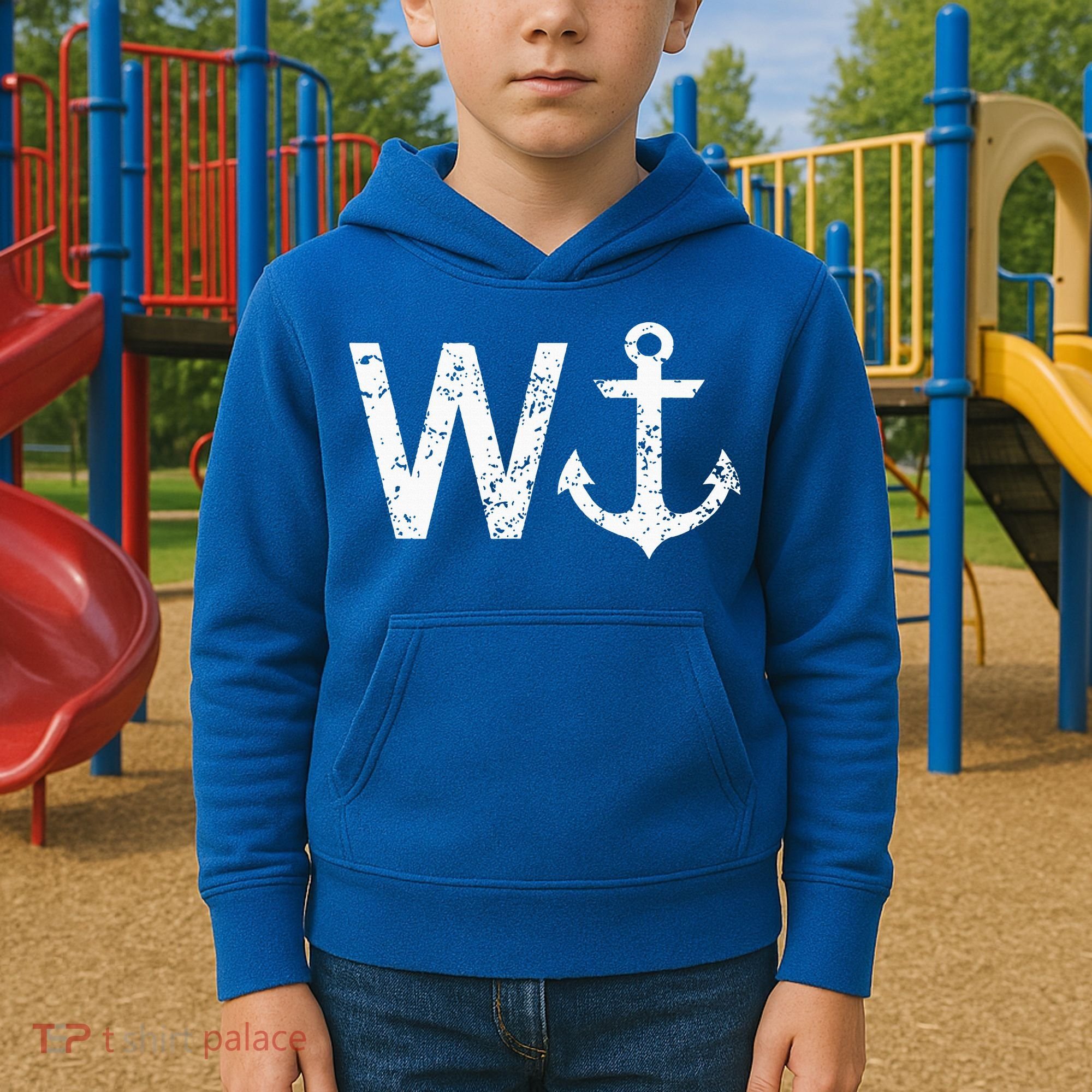 Wanker W Anchor Kids Hoodie