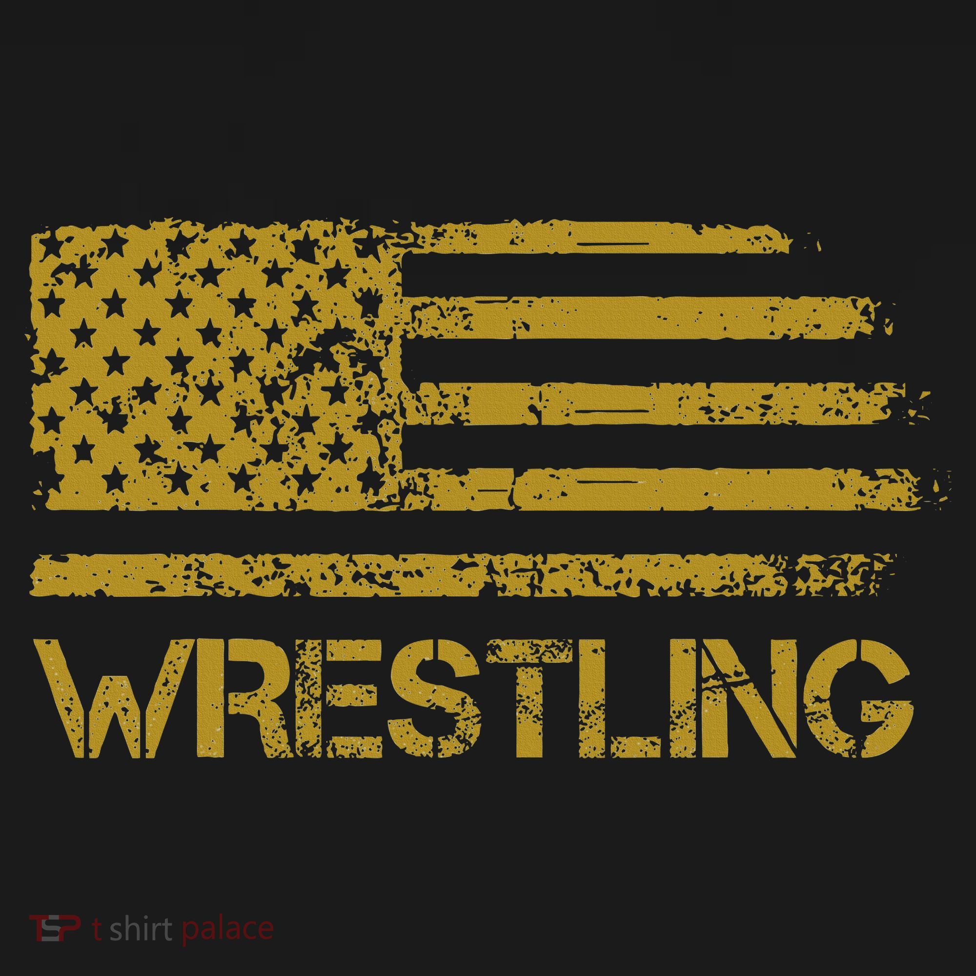 Wrestling Wrestler American Usa Flag Patriotic Long Sleeve Shirt