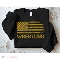 Wrestling Wrestler American Usa Flag Patriotic Sweatshirt thumb 2