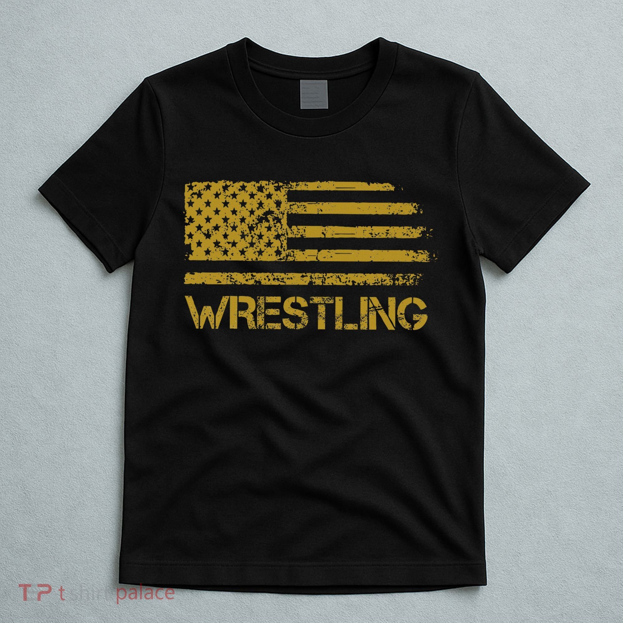 Wrestling Wrestler American Usa Flag Patriotic T-Shirt