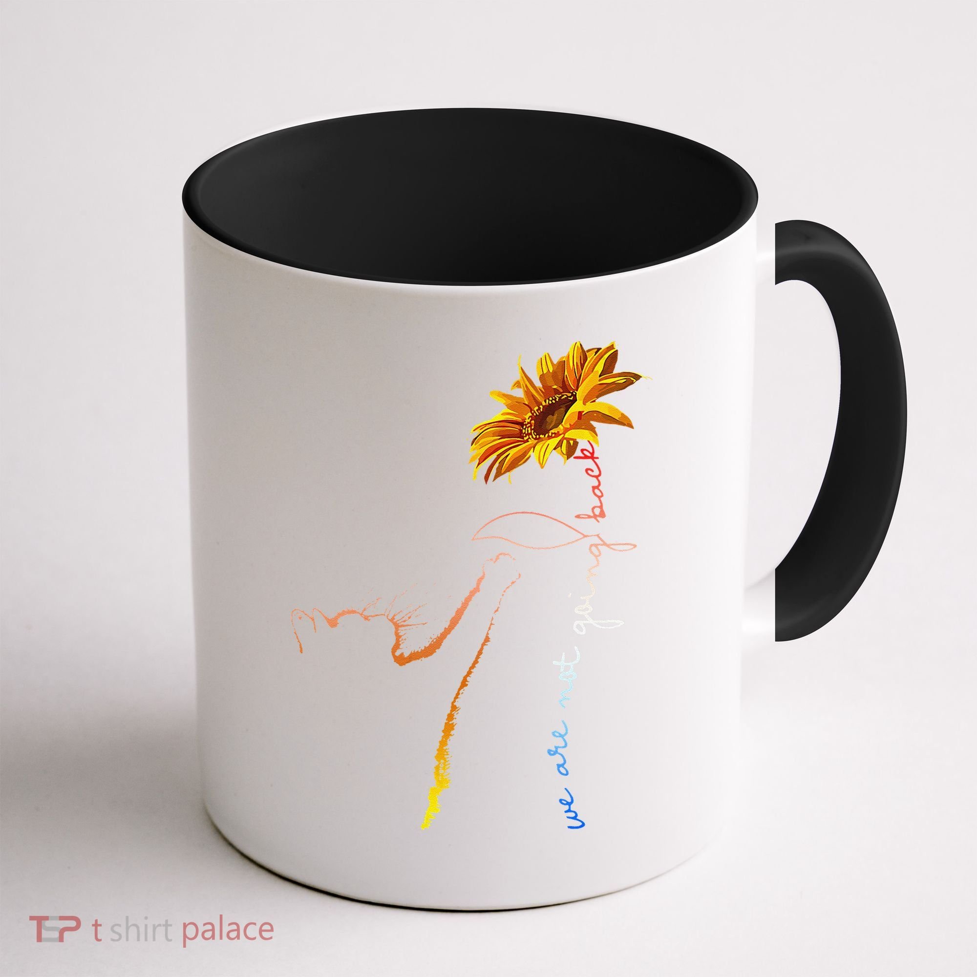 Women We Are Not Going Back Cute Cat Sunflower Kamalaharris Gift Coffee Mug