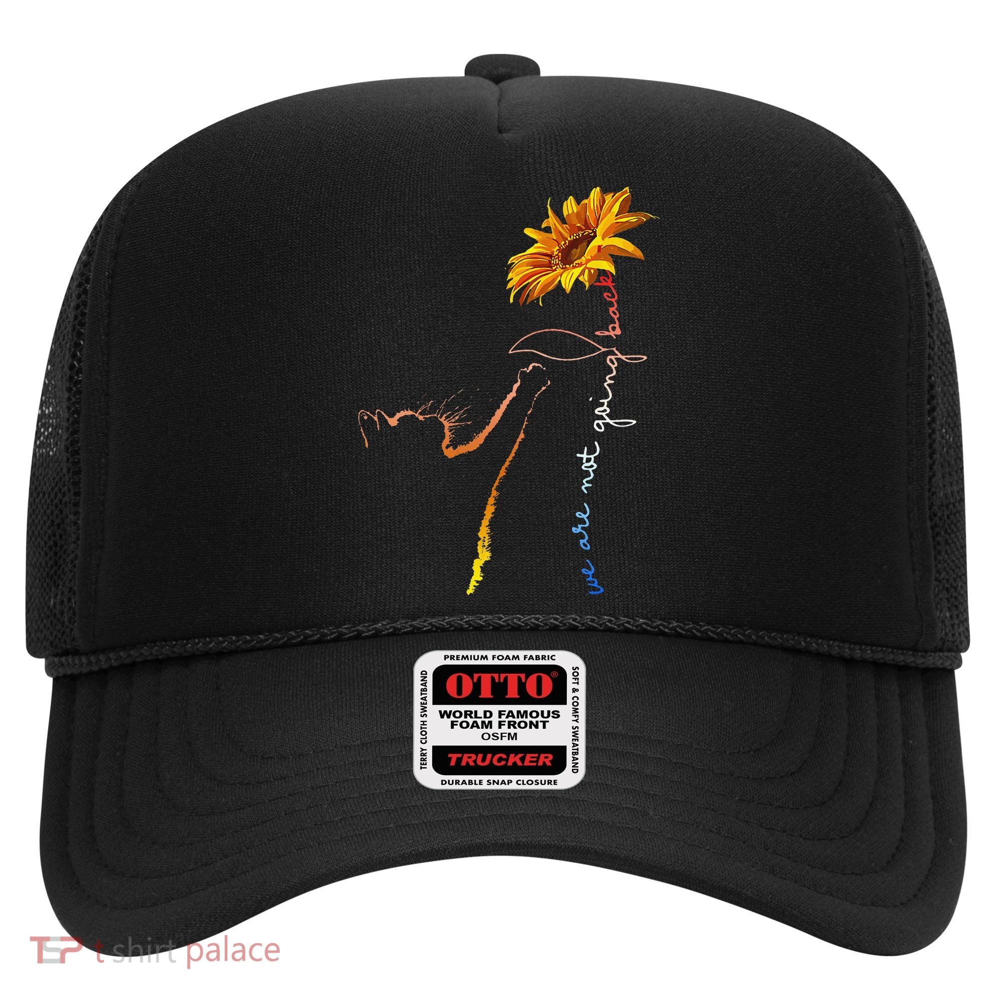 Women We Are Not Going Back Cute Cat Sunflower Kamalaharris Gift Hat
