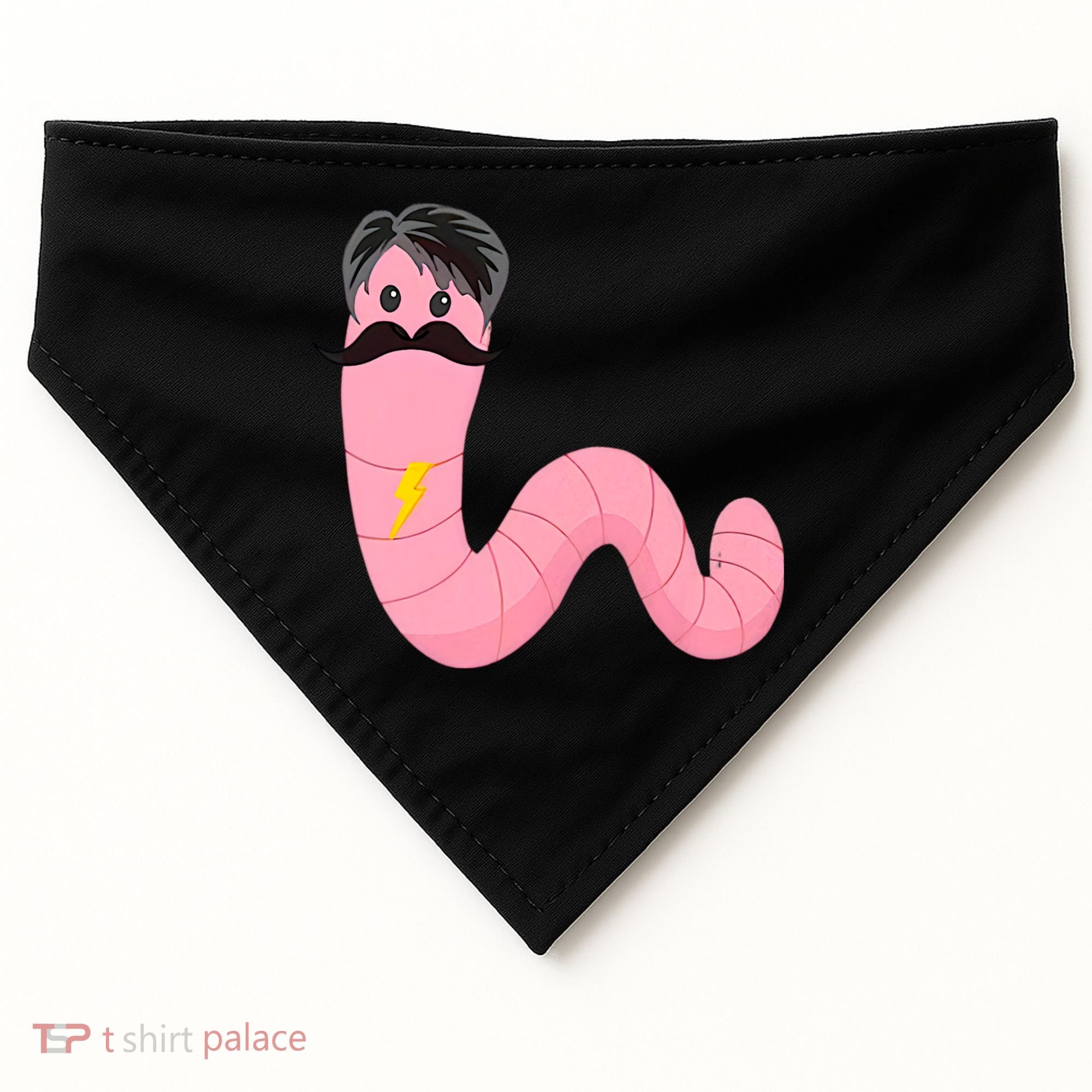 Worm With A Mustache James Tom Ariana Reality USA-Made Doggie Bandana