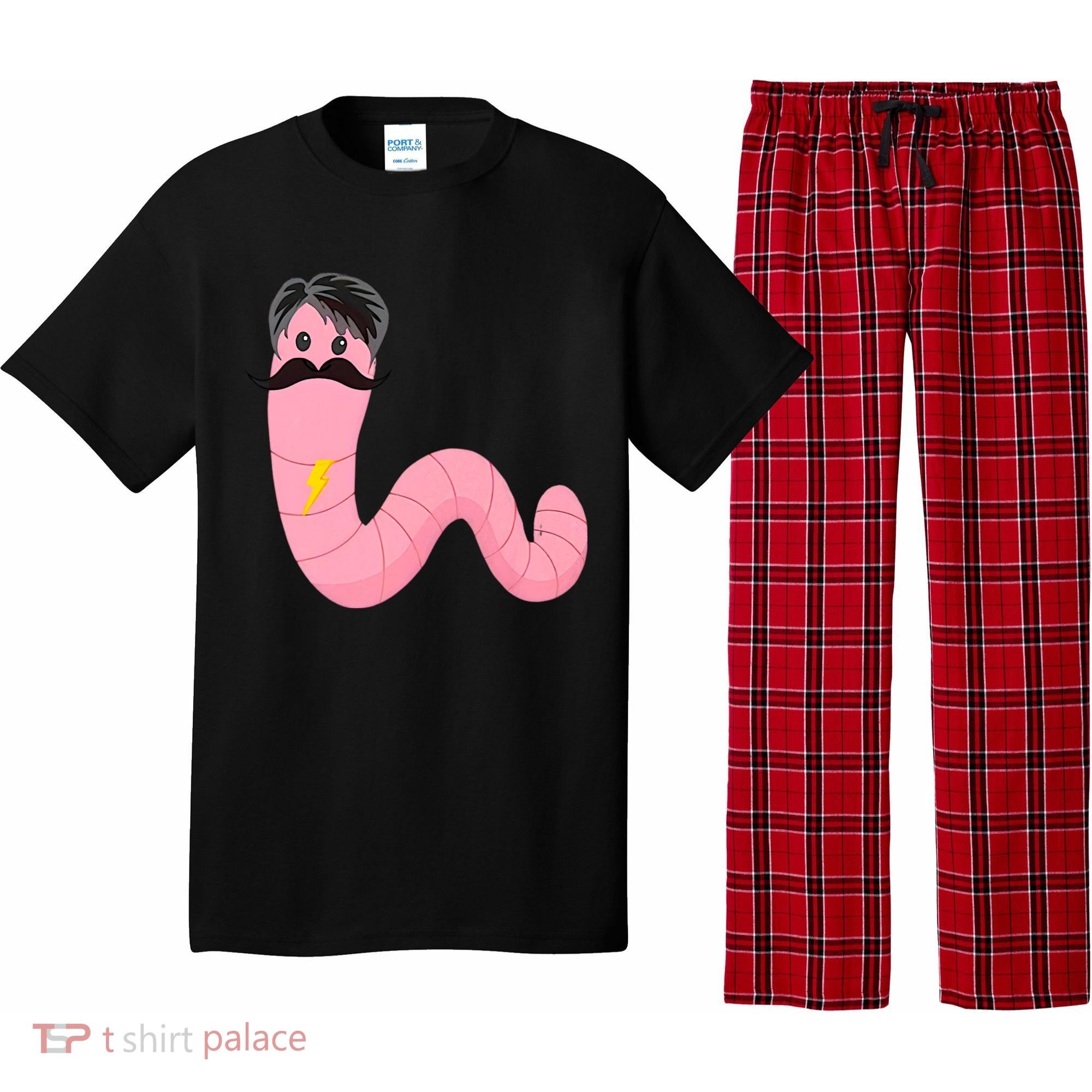 Worm With A Mustache James Tom Ariana Reality Pajama Set