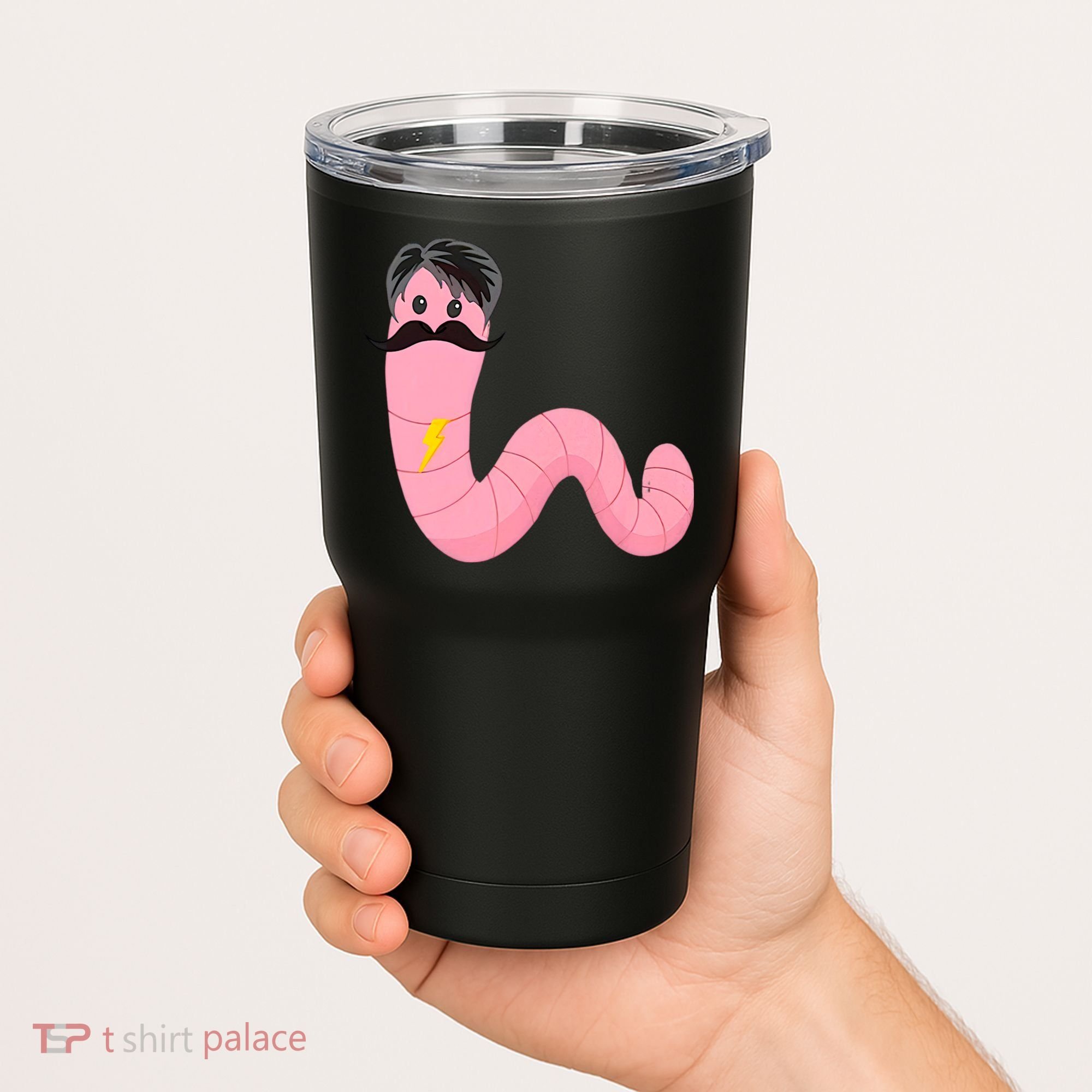 Worm With A Mustache James Tom Ariana Reality Tumbler