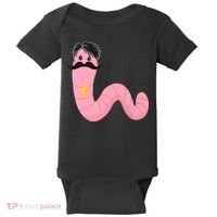 Worm With A Mustache James Tom Ariana Reality Baby Bodysuit thumb 0