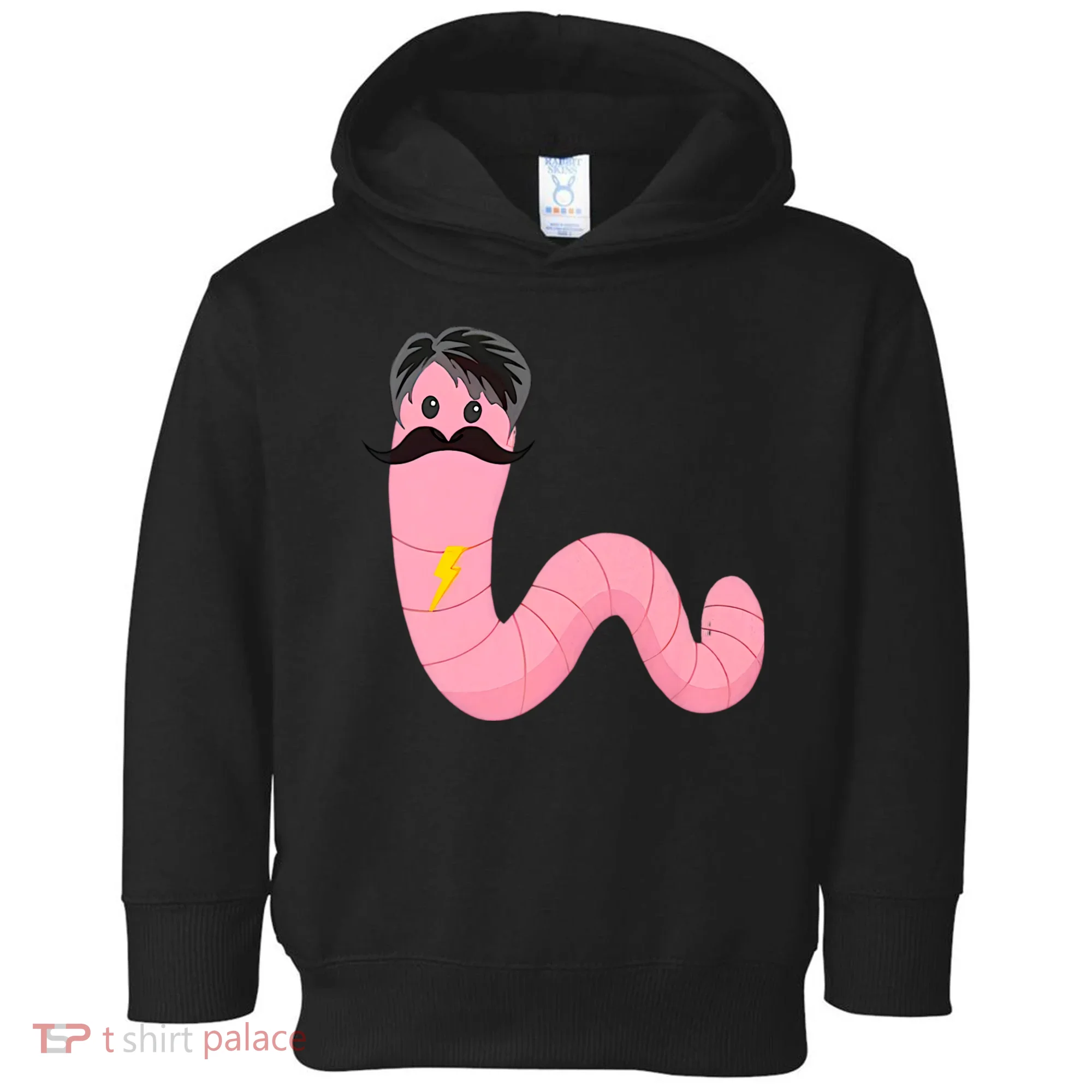 Worm With A Mustache James Tom Ariana Reality Toddler Hoodie