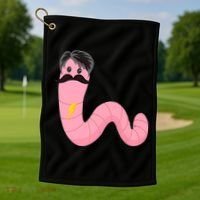 Worm With A Mustache James Tom Ariana Reality Golf Towel thumb 1