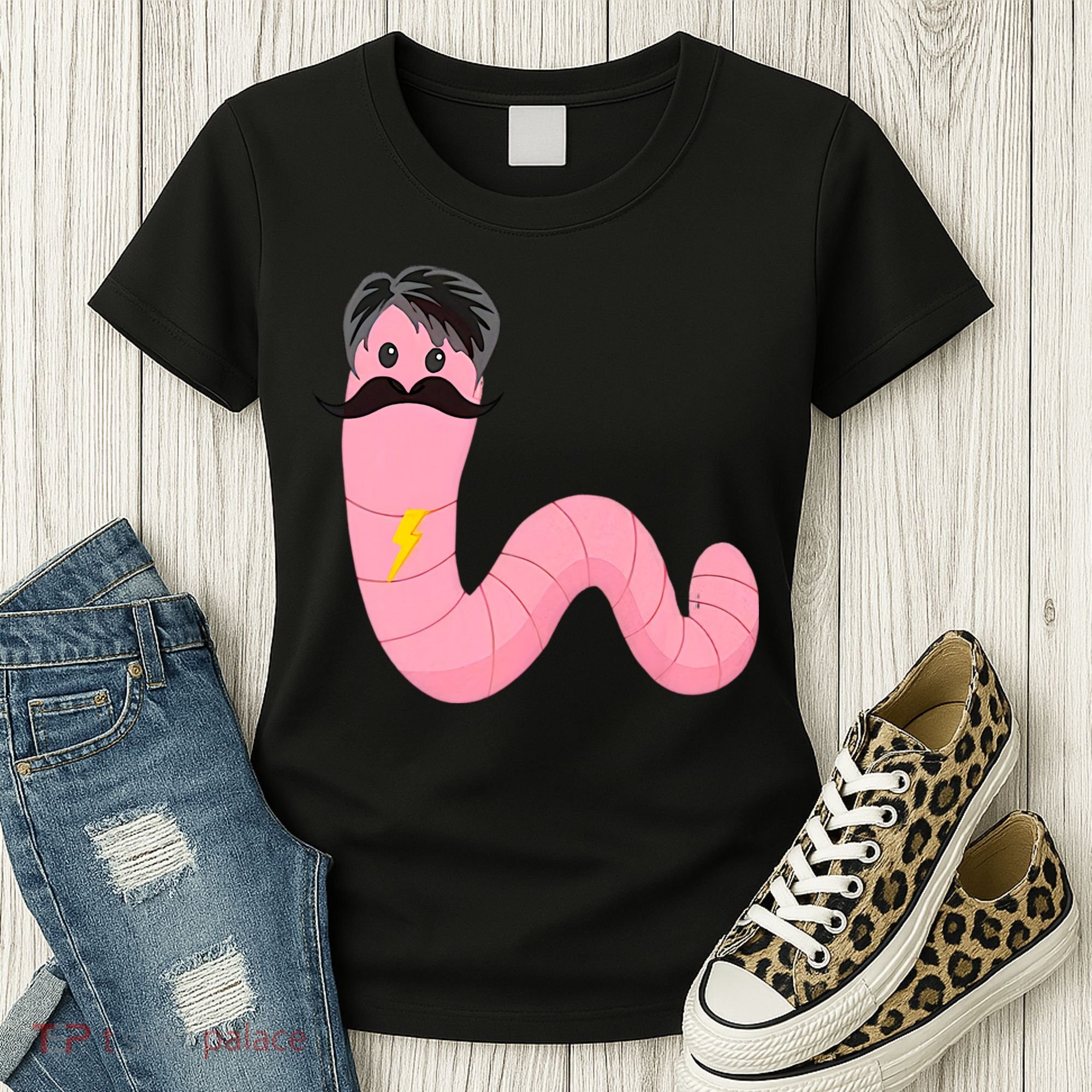 Worm With A Mustache James Tom Ariana Reality Women's T-Shirt