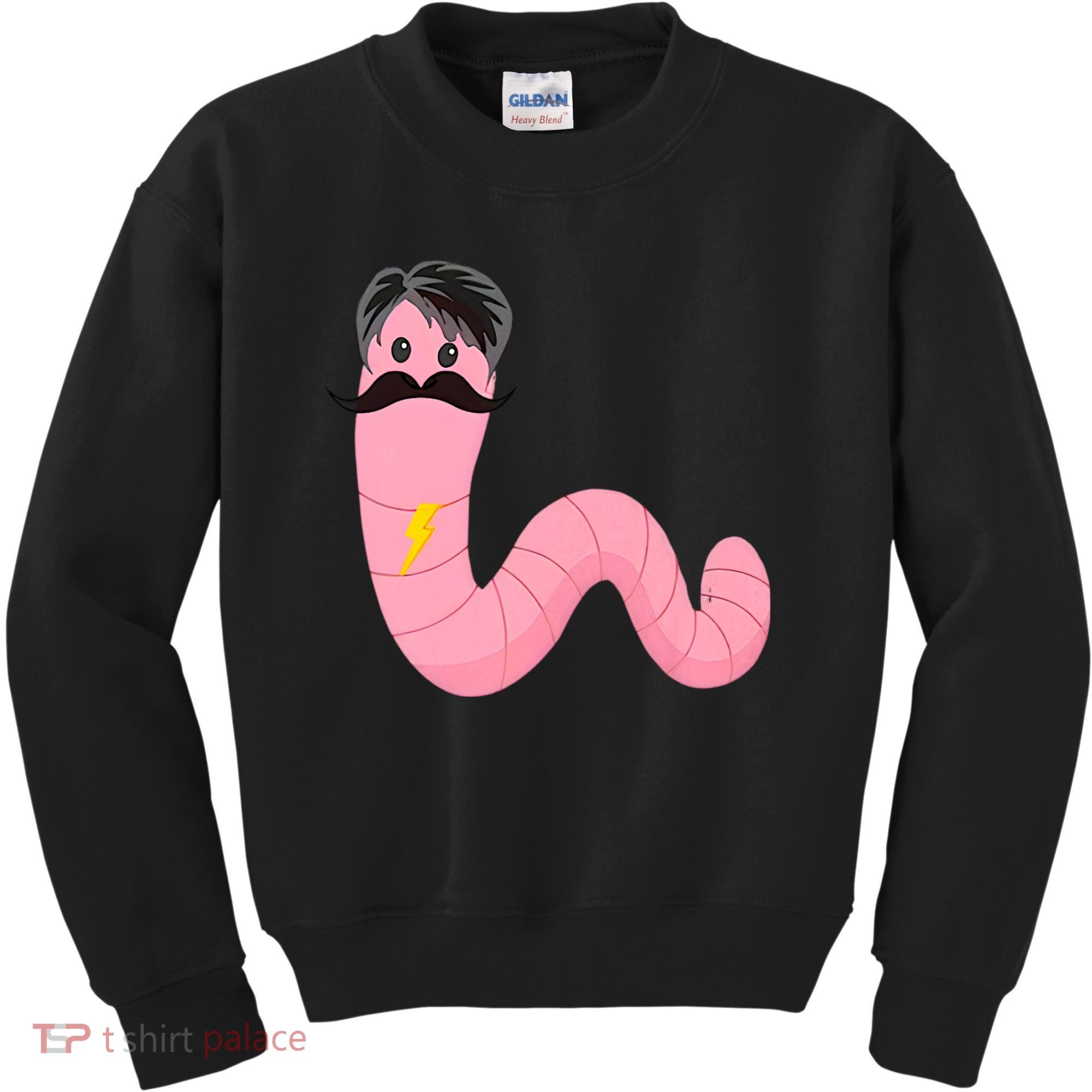 Worm With A Mustache James Tom Ariana Reality Kids Sweatshirt