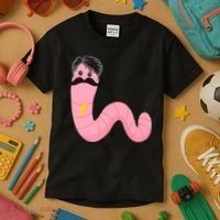 Worm With A Mustache James Tom Ariana Reality Kids T-Shirt thumb 3
