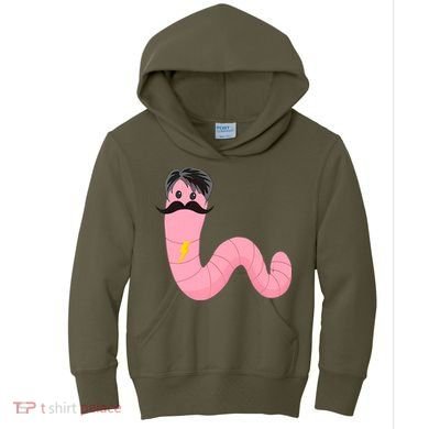 Worm With A Mustache James Tom Ariana Reality Kids Hoodie