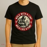 Walk With A Limp Weld Like A Pimp Funny Welding Welder Gift T-Shirt thumb 3