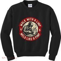 Walk With A Limp Weld Like A Pimp Funny Welding Welder Gift Kids Sweatshirt thumb 0