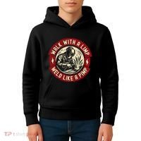 Walk With A Limp Weld Like A Pimp Funny Welding Welder Gift Kids Hoodie thumb 4