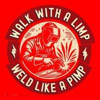 Walk With A Limp Weld Like A Pimp Funny Welding Welder Gift Santa Hat thumb 1