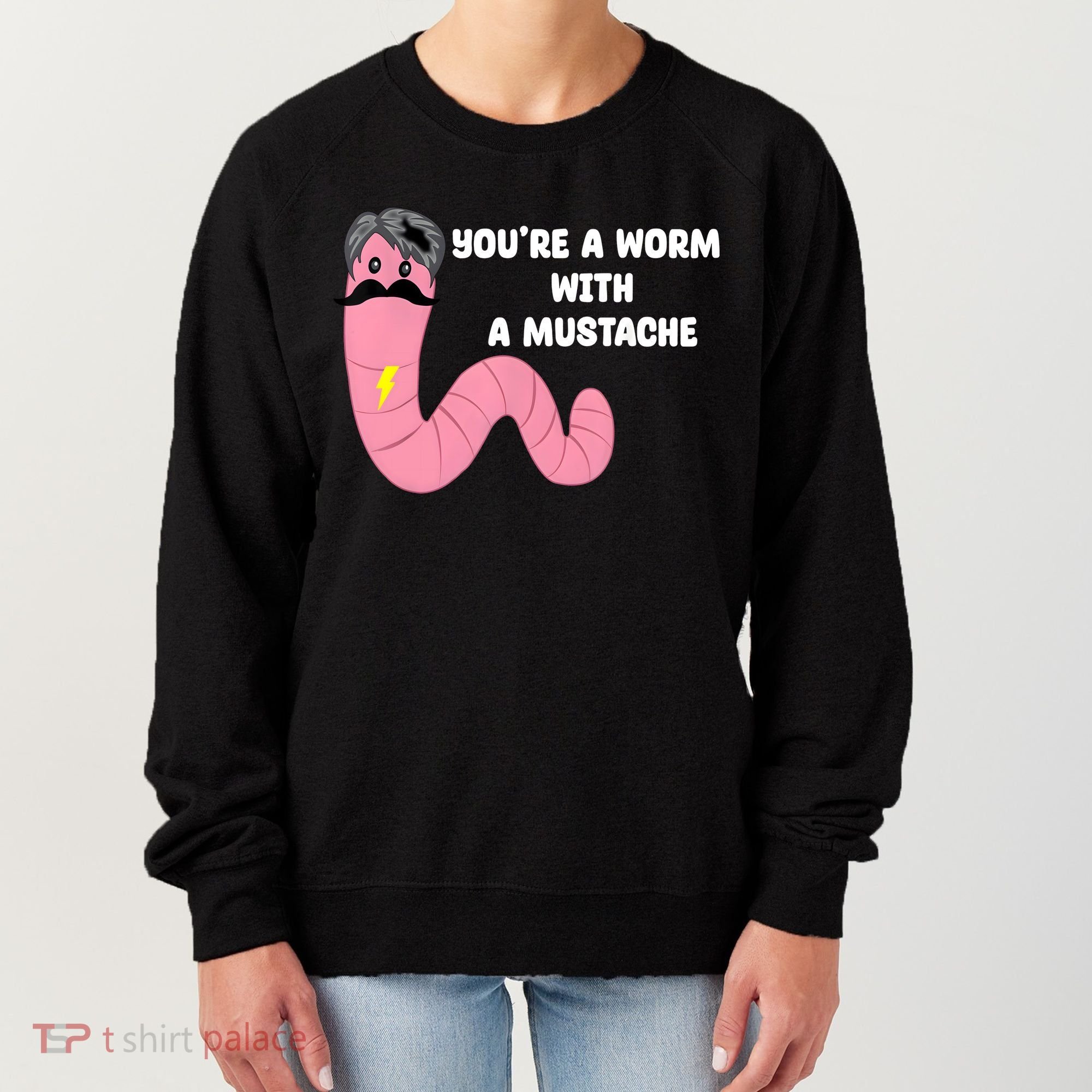 Worm With A Mustache James Tom Ariana Reality Women's Sweatshirt