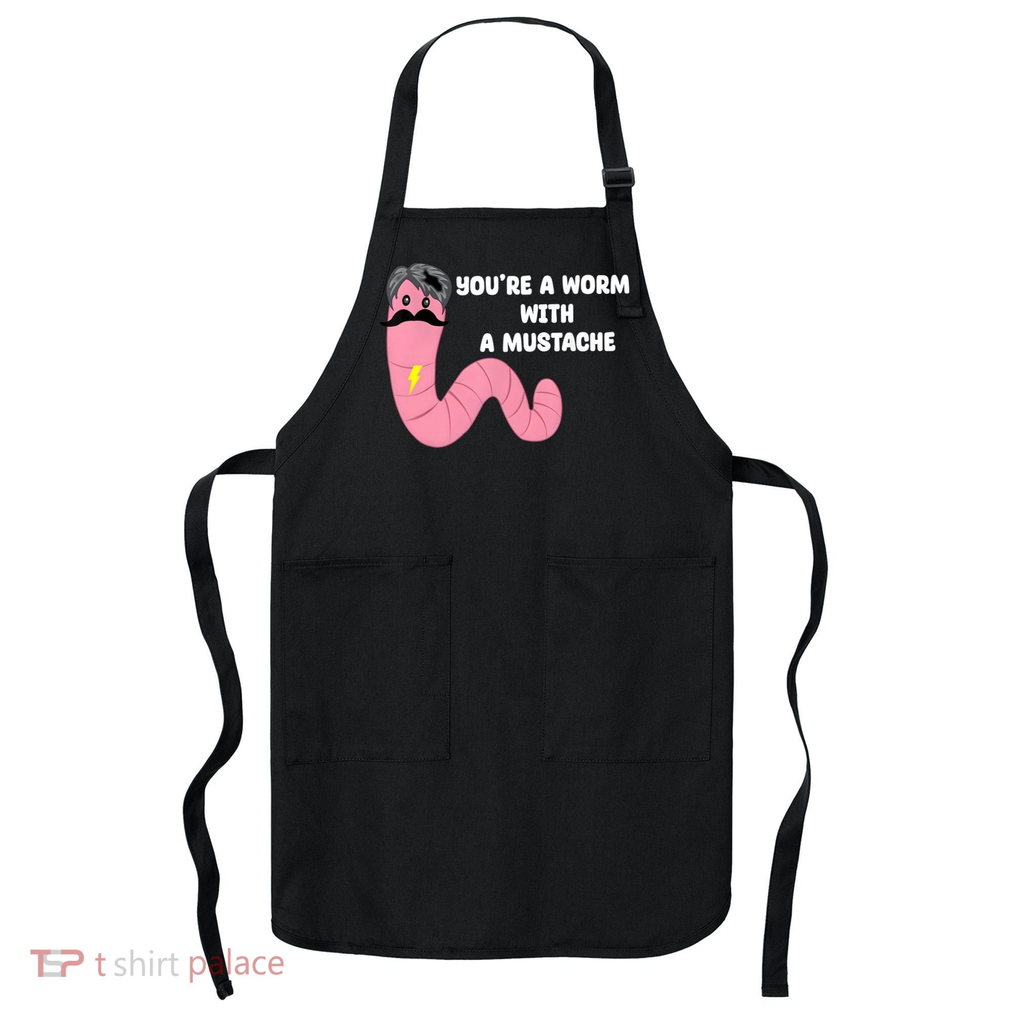 Worm With A Mustache James Tom Ariana Reality Apron