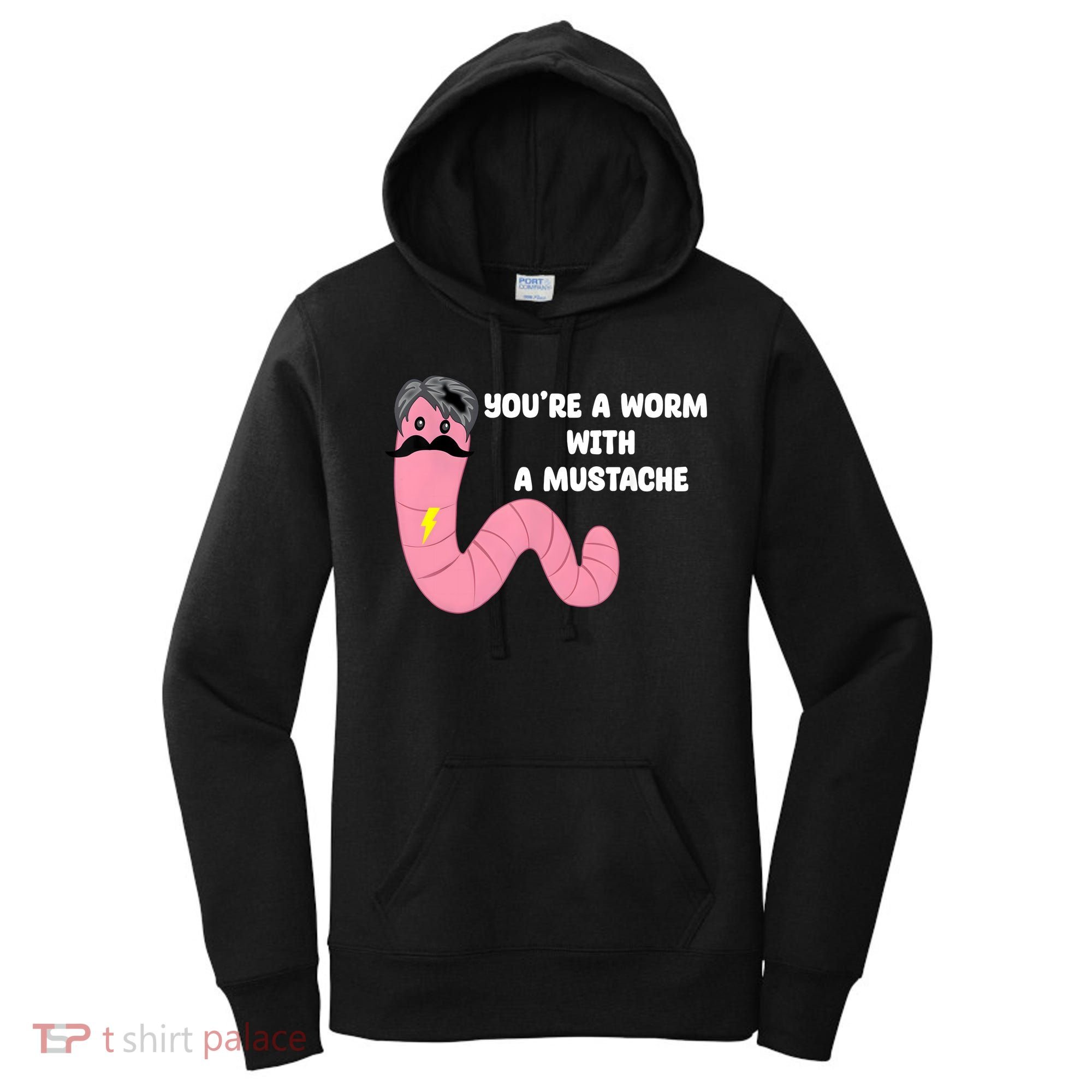 Worm With A Mustache James Tom Ariana Reality Women's Hoodie