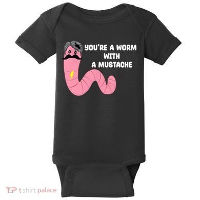 Worm With A Mustache James Tom Ariana Reality Baby Bodysuit