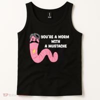 Worm With A Mustache James Tom Ariana Reality Tank Top thumb 2