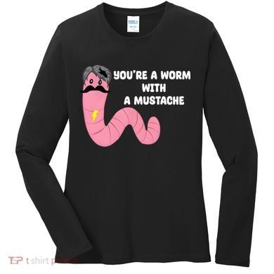 Worm With A Mustache James Tom Ariana Reality Women's Long Sleeve Shirt