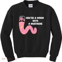Worm With A Mustache James Tom Ariana Reality Kids Sweatshirt thumb 0