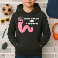 Worm With A Mustache James Tom Ariana Reality Kids Hoodie thumb 2