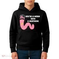 Worm With A Mustache James Tom Ariana Reality Kids Hoodie thumb 4