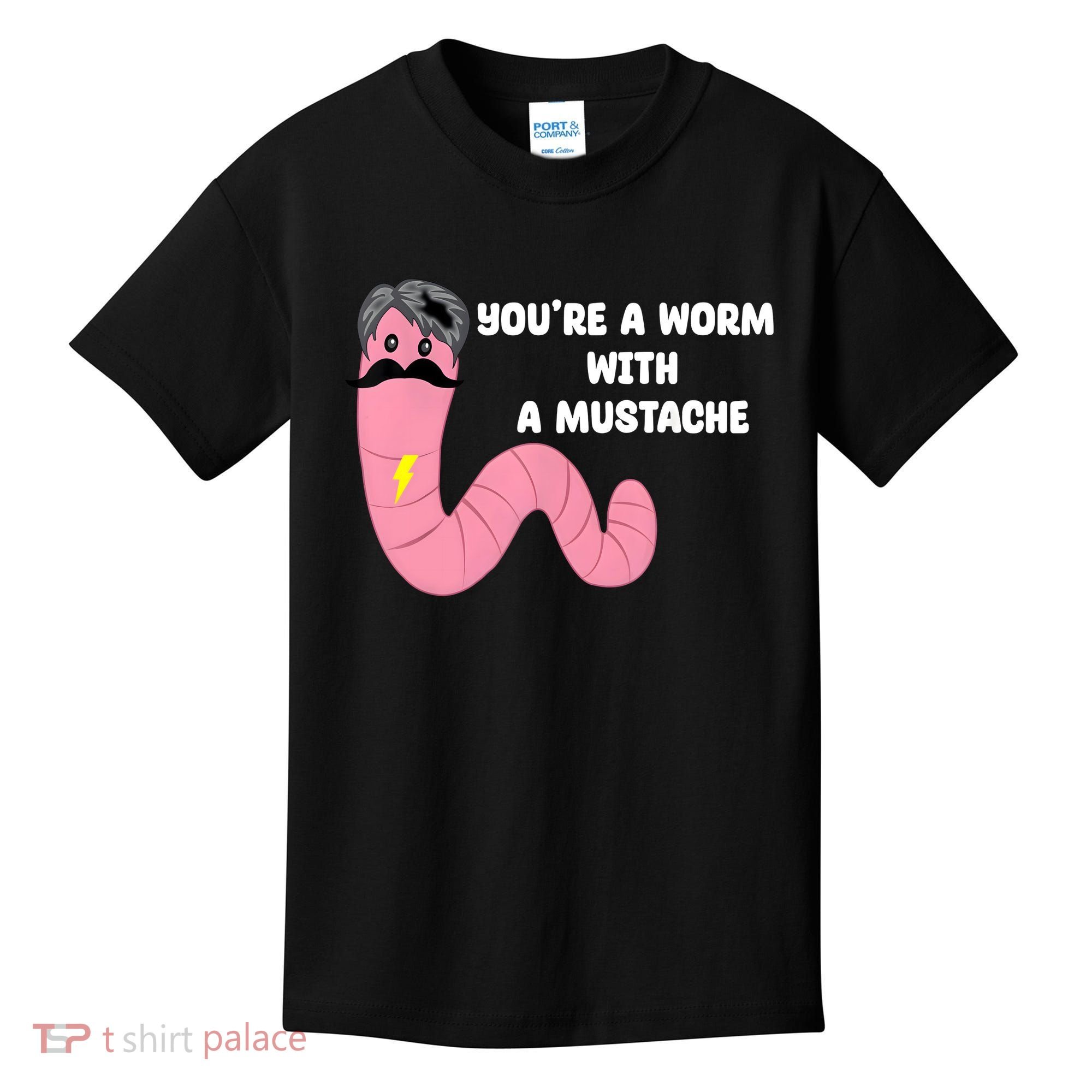 Worm With A Mustache James Tom Ariana Reality Kids T-Shirt