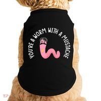 Worm With A Mustache James Tom Ariana Reality Funny Matching Doggie Tank thumb 0