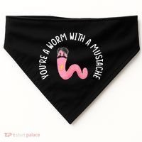 Worm With A Mustache James Tom Ariana Reality Funny Matching USA-Made Doggie Bandana thumb 0