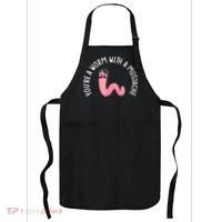 Worm With A Mustache James Tom Ariana Reality Funny Matching Apron thumb 0