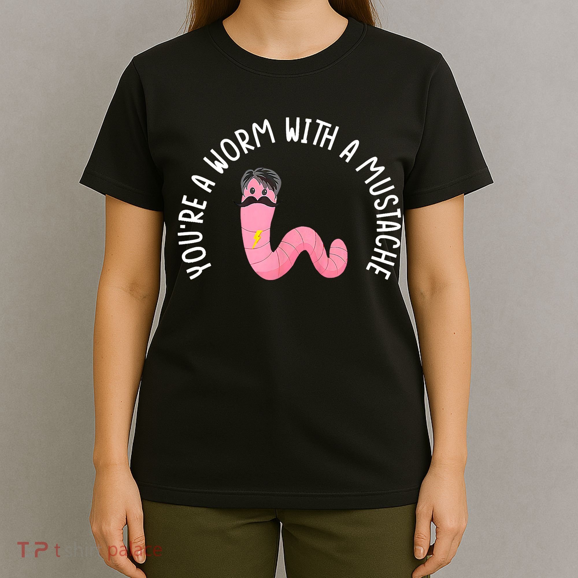 Worm With A Mustache James Tom Ariana Reality Funny Matching T-Shirt