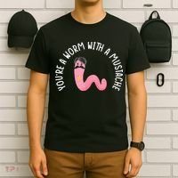 Worm With A Mustache James Tom Ariana Reality Funny Matching T-Shirt thumb 6