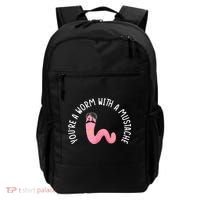 Worm With A Mustache James Tom Ariana Reality Funny Matching Backpack thumb 0