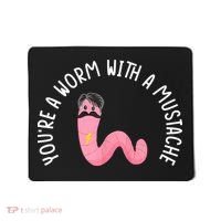 Worm With A Mustache James Tom Ariana Reality Funny Matching Mousepad thumb 0