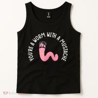 Worm With A Mustache James Tom Ariana Reality Funny Matching Tank Top thumb 2