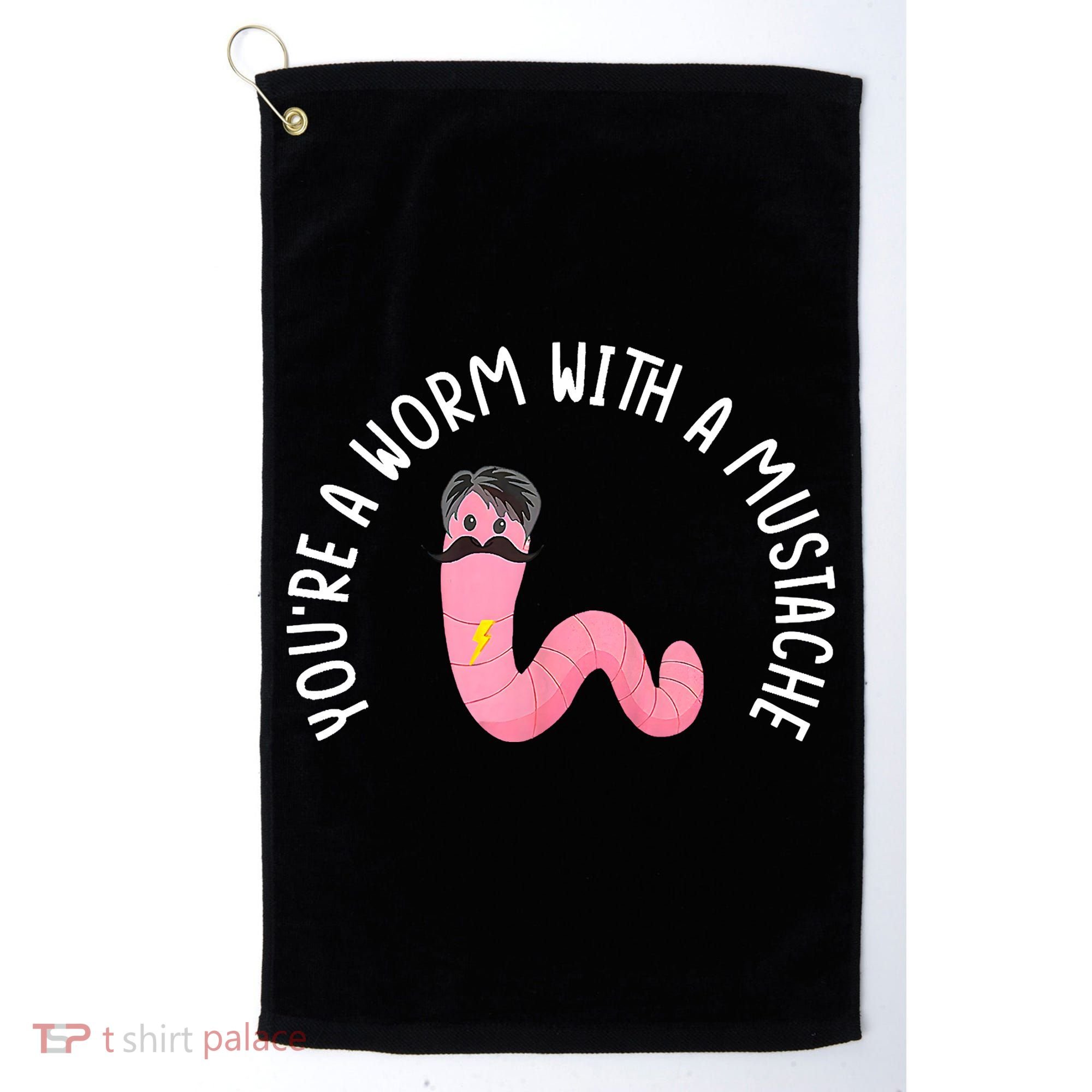 Worm With A Mustache James Tom Ariana Reality Funny Matching Golf Towel